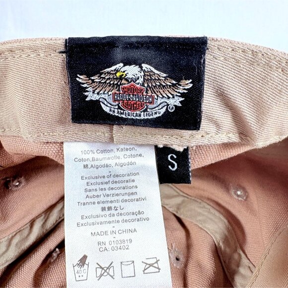 Harley Davidson Embroidered Baseball Cap Hat Fitted Sz Small - Picture 6 of 6